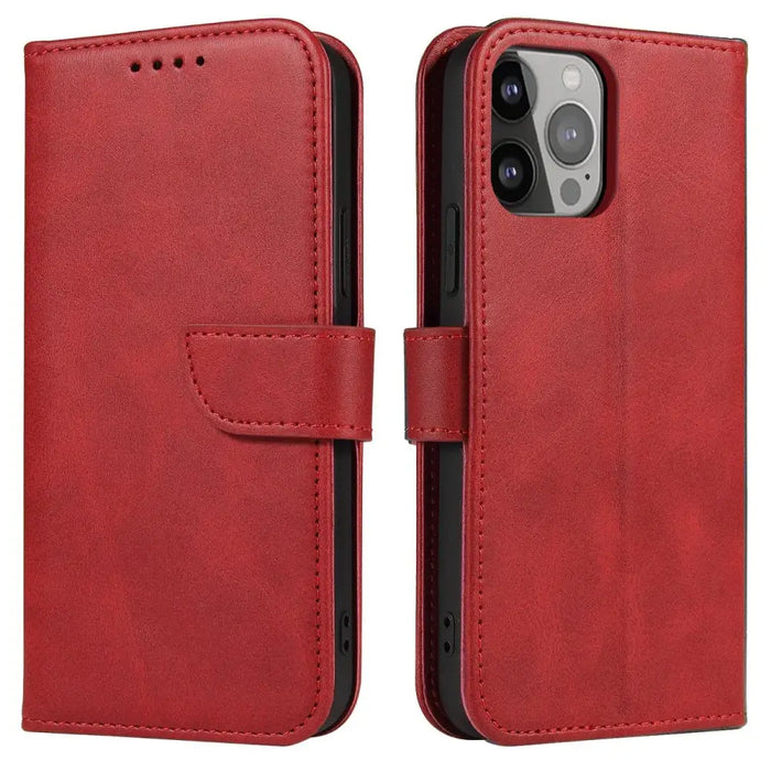 Wallet Case with Stand for iPhone 15 Plus Magnet Case - Red - Cell phone cases and covers<<<HurtelXML
