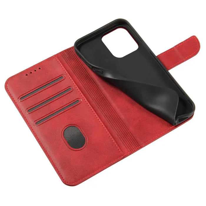 Wallet Case with Stand for iPhone 15 Pro Max Magnet Case - Red - Cell phone cases and covers<<<HurtelXML