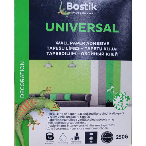 WALLPAPER GLUE UNIVERSAL STANDART EXPRESS 250 G BOSTIK - Лепила<<<Лепила и ленти<<<Бои и