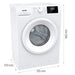 Washing machine GORENJE WNGPI72SBS 7 kg 1200 rpm 47 cm - Перални с предно зареждане<<<Перални<<<Едра бяла