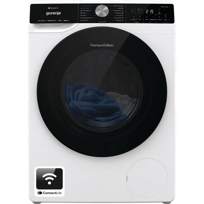 Washing machine GORENJE WNS84A2TWIFI 8 kg Wi-Fi 1400 rpm - Перални с предно зареждане<<<Перални<<<Едра бяла