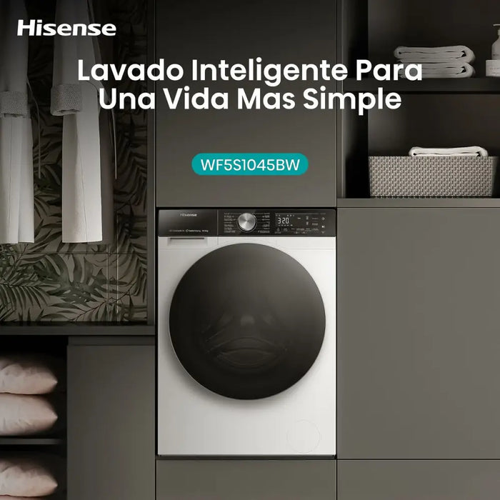 Washing machine Hisense WF5S1045BW 59,5 cm 1400 rpm 10,5 kg - Почистване Прахосмукачки И Гладене<<<Дом