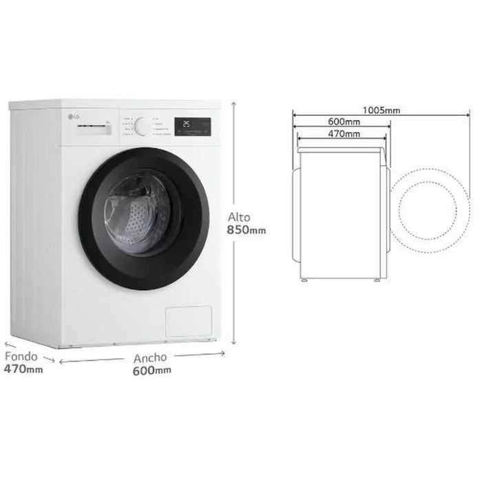 Washing machine LG 1400 rpm 8 kg - Почистване Прахосмукачки И Гладене<<<Дом Градина<<<BigBuy&&&Сушилни ютии и