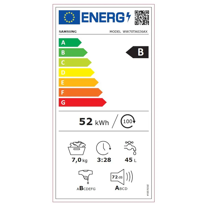Washing machine Samsung WW70TA026AX/LE - Перални машини<<<SAMSUNG перални
