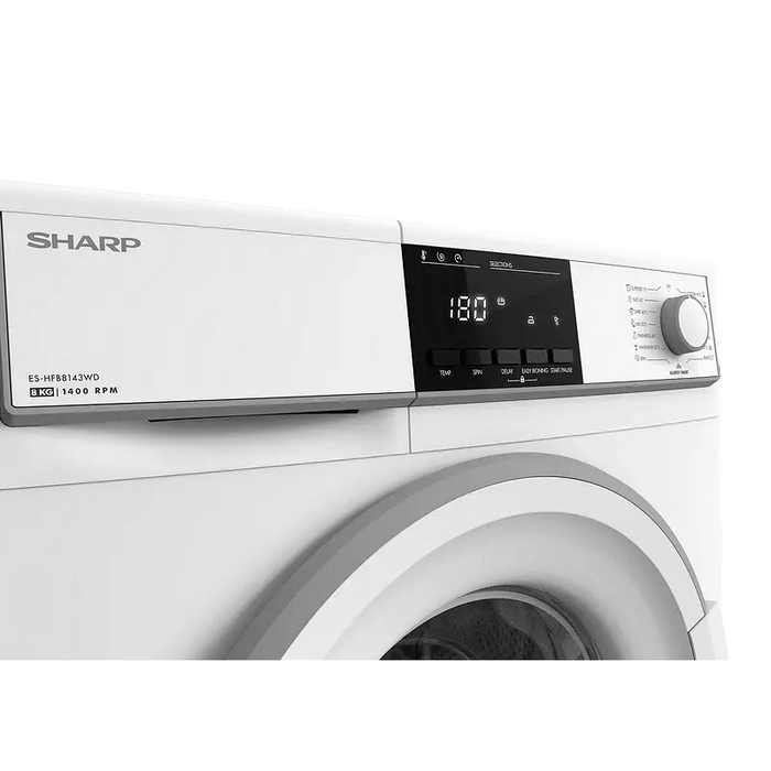 Washing machine Sharp ES-HFB8143WD*** 1400 rpm 8.00 kg D White - Перални<<<Домакински