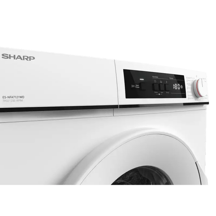 Washing machine Sharp ES-NFA7121WD 1200 rpm 7.00 kg D White - Перални<<<Домакински електроуреди<<<ZoraSite