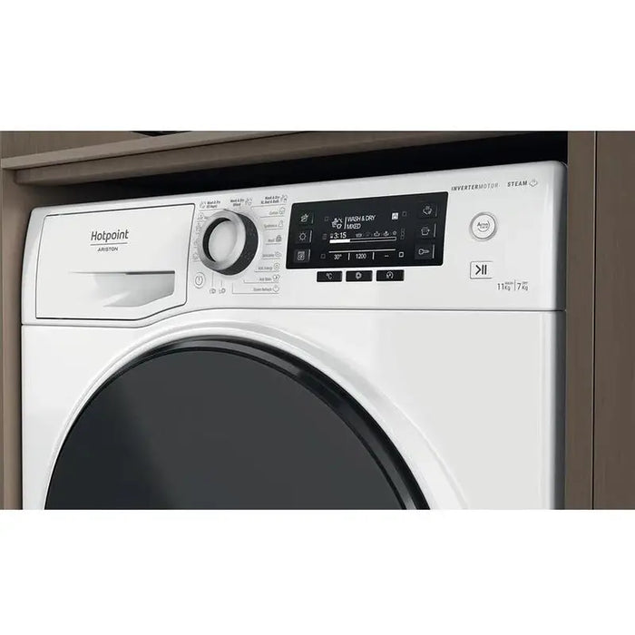 Washing machine with dryer Hotpoint-Ariston NDD 11725 DA EE 1551 rpm 11.00 kg 7 kg E White - Перални със