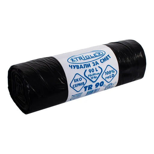 WASTE BAGS ROLL 90L 70 CM X 90 CM LDPE 10 PCS MEGAPORT - Кошове и торби за отпадъци<<<Домашни