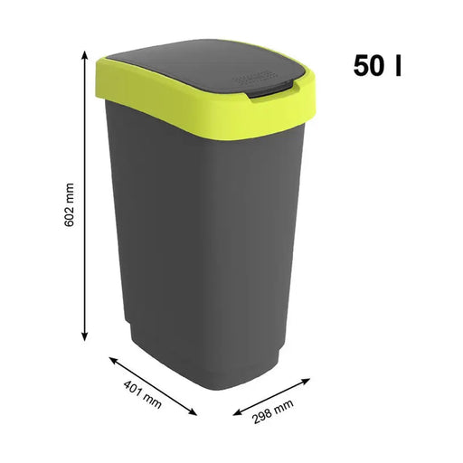 WASTE BIN 50 L TWIST ROTHO - Кошове и торби за отпадъци<<<Домашни потреби<<<Кухня<<<Praktiker&&&Други продукти за
