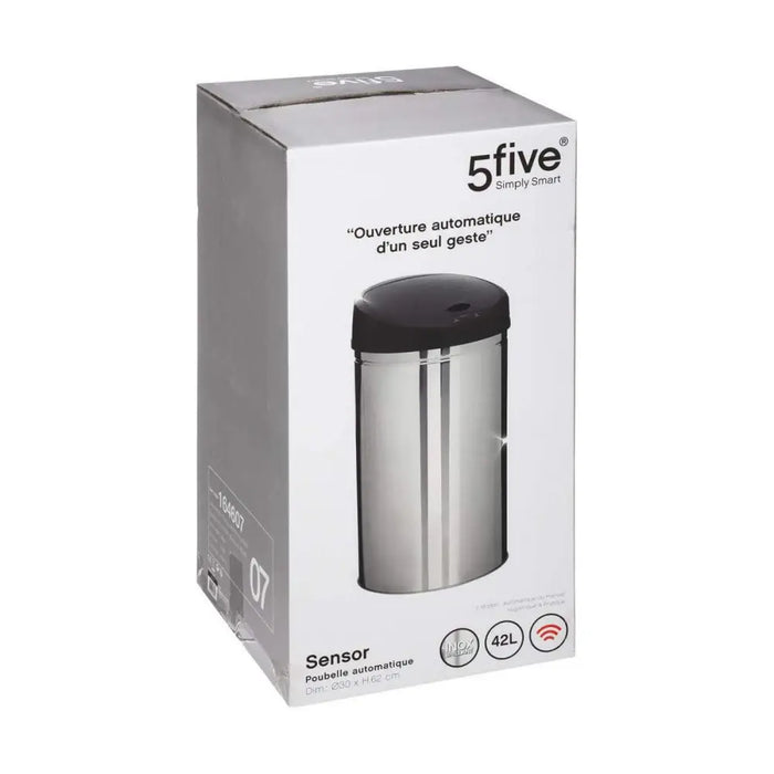 Waste bin 5five Simply Smart Stainless steel 42 L Silver - Почистване Прахосмукачки И Гладене<<<Дом