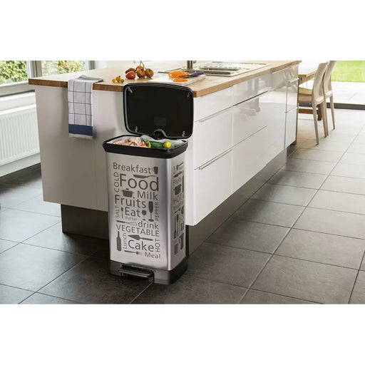 Waste bin Curver CEN-45916 Silver Metal 50 L - Почистване Прахосмукачки И Гладене<<<Дом Градина<<<BigBuy&&&Други
