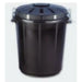Waste bin Denox 70 L Black Plastic - Почистване Прахосмукачки И Гладене<<<Дом Градина<<<BigBuy&&&Други продукти за