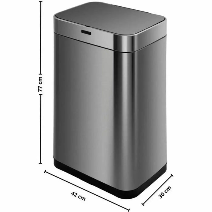 Waste bin Kitchen Move Grey Metal Stainless steel 60 L - Почистване Прахосмукачки И Гладене<<<Дом
