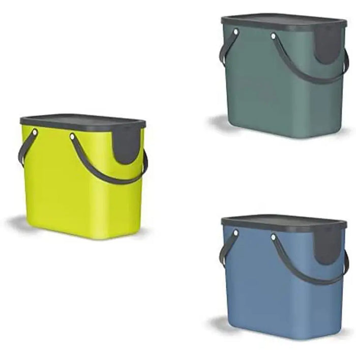WASTE BIN SEPARATE COLLECTION 25L LIME ROTHO ALBULA - Кошове и торби за отпадъци<<<Домашни