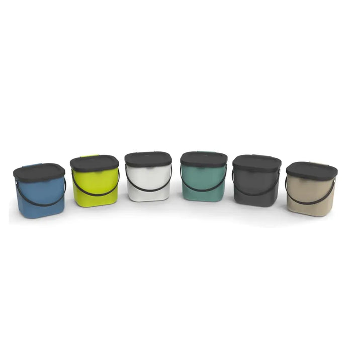 WASTE BIN SEPARATE COLLECTION 6L LIME ROTHO ALBULA - Bowls containers and drinkers (universal)DLZ-MIU<<<For