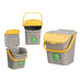 Waste bin Stefanplast ECOWAY Yellow Grey polypropylene 28 L Stackable (6 Units) - Почистване Прахосмукачки И