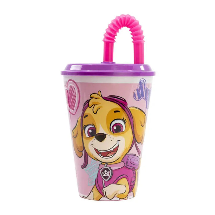 Water Cup with Straw for Kids STOR 74530 430 ml Paw Patrol Skye (pink) - Breakfast boxes and bidons<<<School