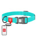Waterproof glowing dog collar with QR passport WAUDOG 40 mm wide 46-70 cm long - Walking
