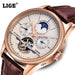 Waterproof male quartz watch LIGE 6826 moon phase - Men’s Watches