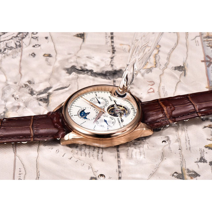 Waterproof male quartz watch LIGE 6826 moon phase - Men’s Watches
