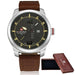 Waterproof male quartz watch NAVIFORCE 9063 - Silver-black - Men’s Watches