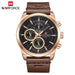 Waterproof male quartz watch NAVIFORCE 9148 - Pink gold-black - Men’s Watches