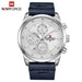 Waterproof male quartz watch NAVIFORCE 9148 - Silver-White - Men’s Watches