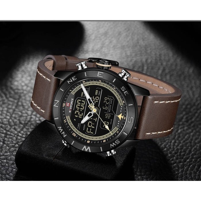 Waterproof male quartz watch with dual display NAVIFORCE 9144 - Men’s Watches