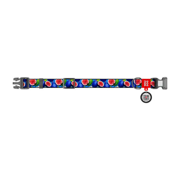 Waudog ’Fig’ nylon dog collar with QR code size M - Walking and transportation<<<Pets<<<InnproXML