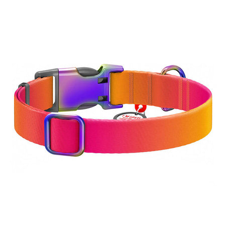 Waudog gradient nylon dog collar with QR code orange size L - Walking and transportation<<<Pets<<<InnproXML