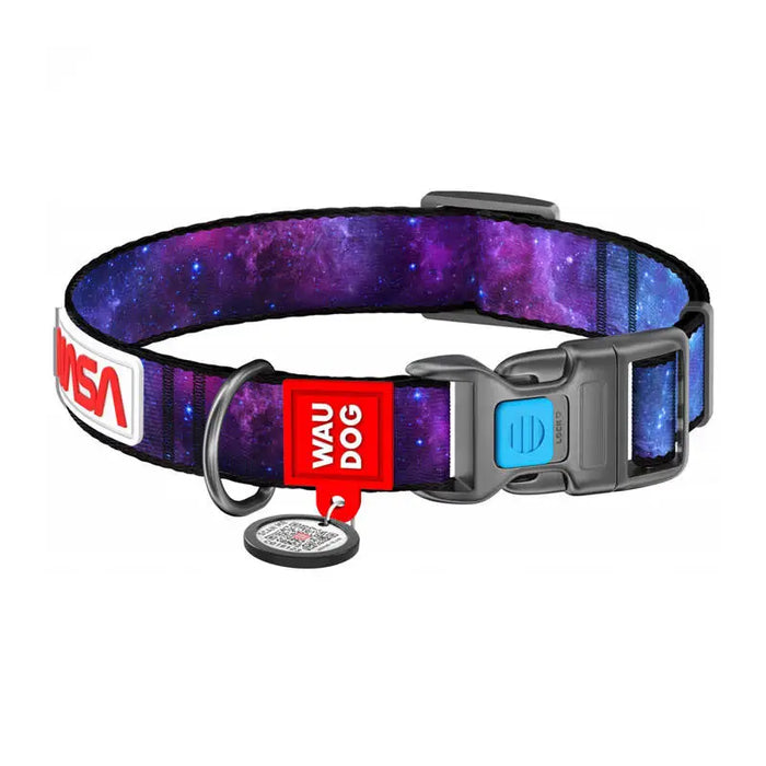 Waudog ’NASA21’’ nylon dog collar with QR code size L - Walking and transportation<<<Pets<<<InnproXML