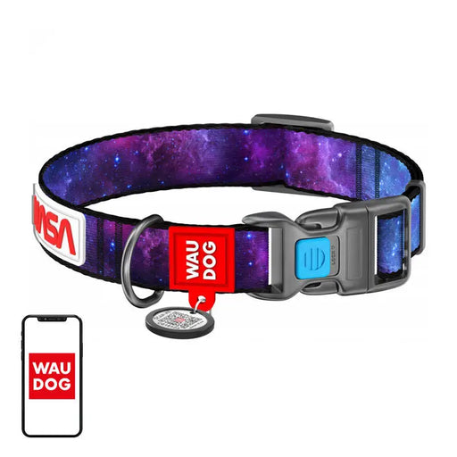 Waudog nylon dog collar with QR code ’NASA21’’ size XL - Walking and transportation<<<Pets<<<InnproXML