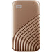 WD My Passport SSD 1TB Gold Cross Compatible USB 3.2 Gen-2 and USB-C 1050MB/s Read 1000MB/s Write PC Mac Compatiable