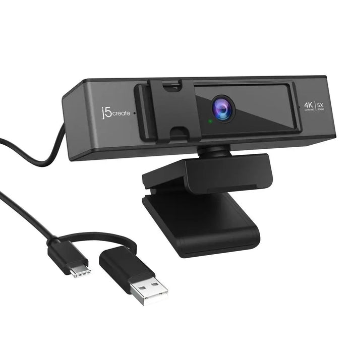 Webcam j5create JVCU435 4K UltraHD Microphone USB 5x Digital Zoom Remote Control - Уеб камери<<<Компютърна