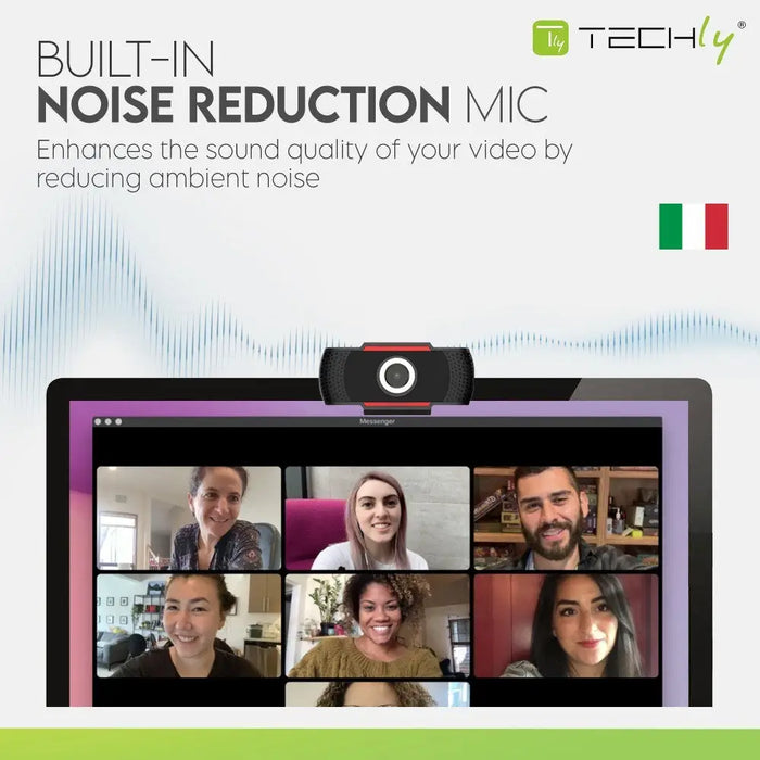 Webcam Techly 361438 Full HD (1) - WebcamsPER-KAM<<<Input / Output DevicesPER<<<ActionPL&&&WebcamsPER-KAM<<<Input