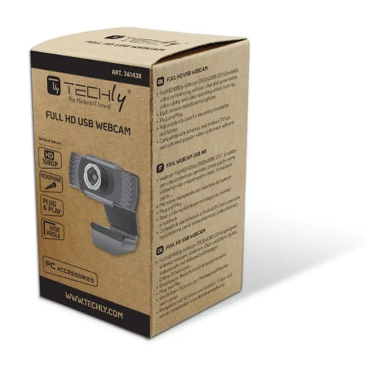 Webcam Techly 361438 Full HD (1) - WebcamsPER-KAM<<<Input / Output DevicesPER<<<ActionPL&&&WebcamsPER-KAM<<<Input