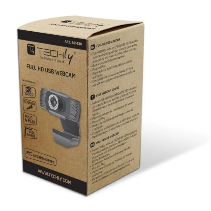 Webcam Techly 361438 Full HD (1) - WebcamsPER-KAM<<<Input / Output DevicesPER<<<ActionPL&&&WebcamsPER-KAM<<<Input