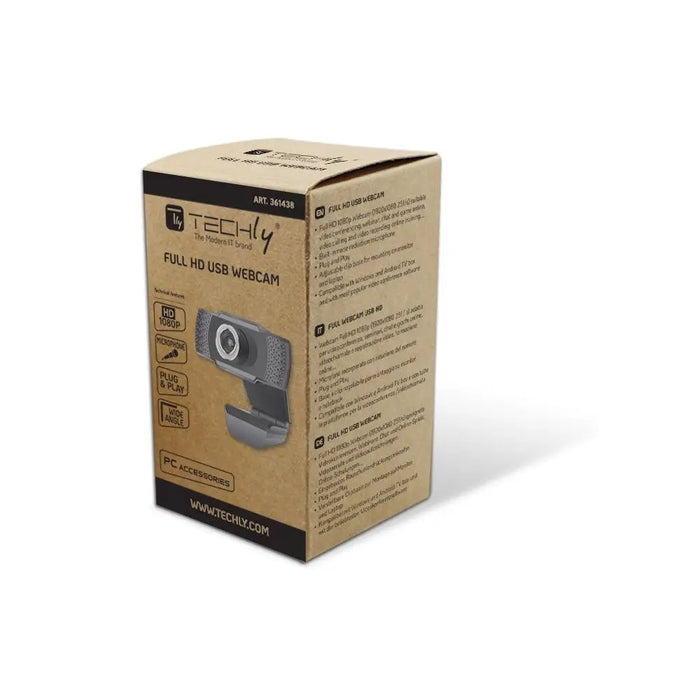 Webcam Techly 361438 Full HD (1) - WebcamsPER-KAM<<<Input / Output DevicesPER<<<ActionPL&&&WebcamsPER-KAM<<<Input