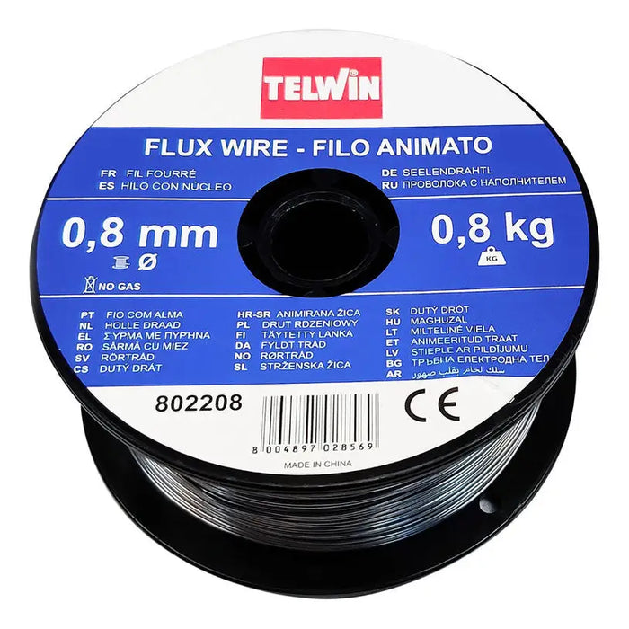 WELDING WIRE PIPE-FLUX F0.8MM-0.8KG TELWIN - Тел за заваряване<<<Заваряване и запояване<<<Инструменти и