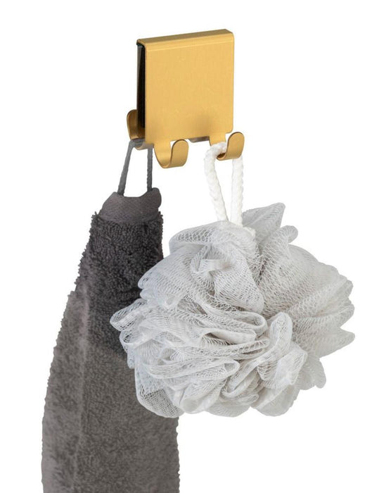 DOUBLE BATHROOM HANGER VIESTE GOLD