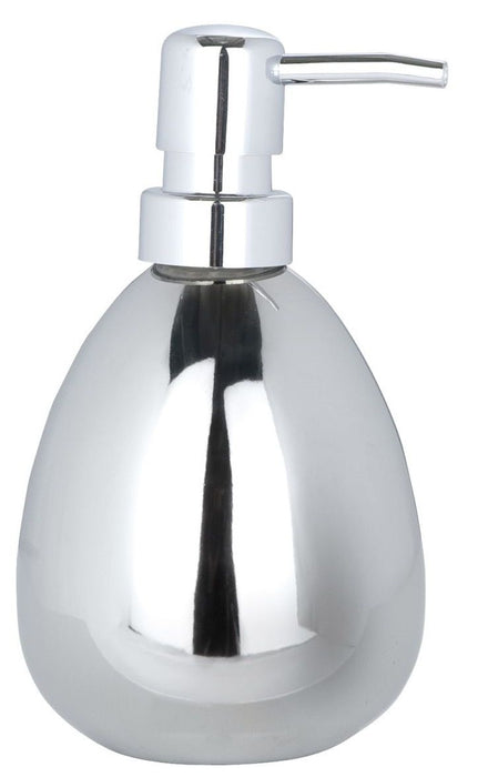 Дозатор за течен сапун Wenko - Polaris, керамика, 370 ml, 9.5 х 16.2 х 9 cm, лъскав хром