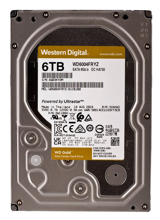 WD Gold 6TB SATA 6Gb/s 3.5inch HDD