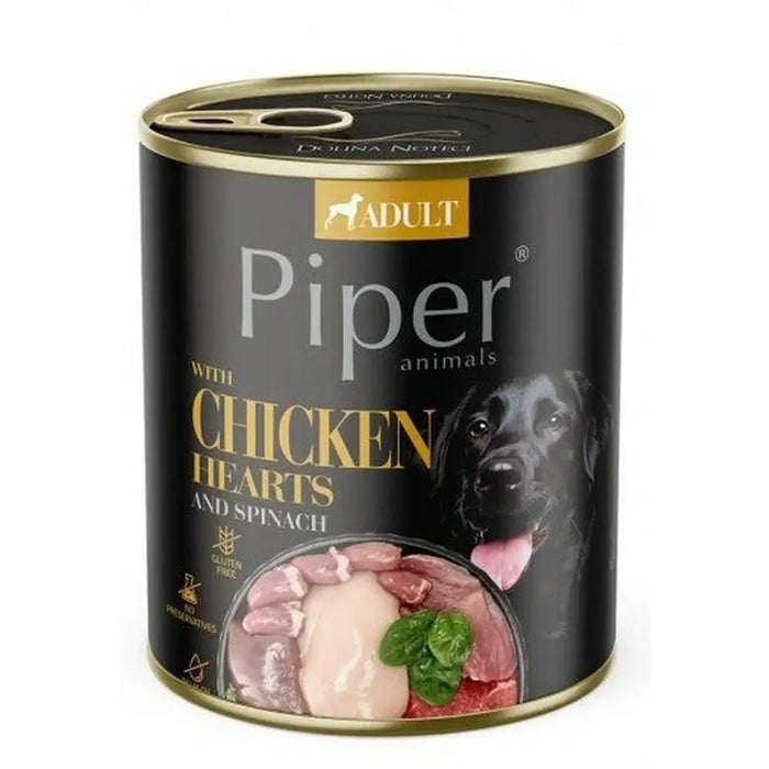 Wet food Dolina Noteci Piper Chicken hearts with spinach Chicken Spinach 800 g - Хранене на домашни любимци<<<Домашни