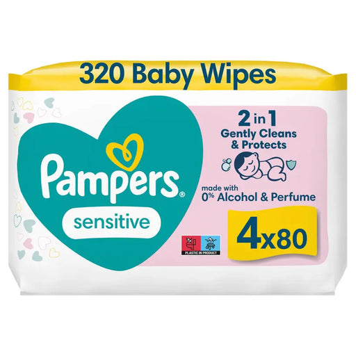 WET TOWELS 4X80 BR PAMPERS SENSITIVE - Домакински продукти<<<Домашни потреби<<<Кухня<<<Praktiker