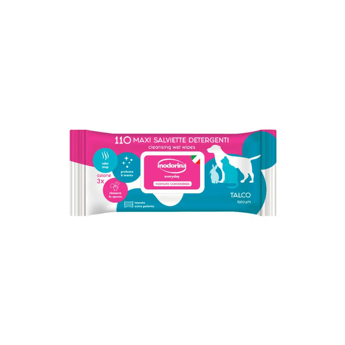 Wet Wipes for Pets Inodorina Talco Talcum Powder 110 Units - Домашни Животни<<<Дом Градина<<<BigBuy&&&Здраве и