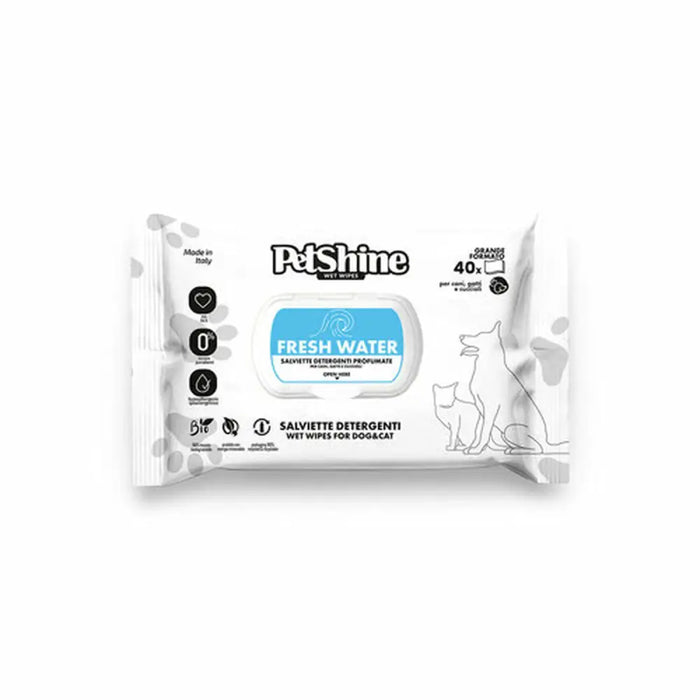 Wet Wipes for Pets Porrini Fresh Water 40 Units - Домашни Животни<<<Дом Градина<<<BigBuy&&&Здраве и хигиена<<<Домашни