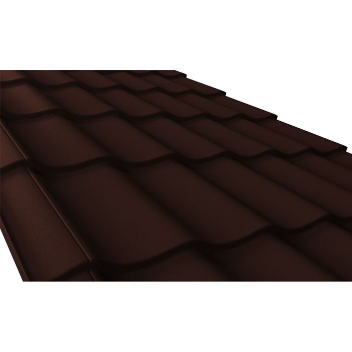 METAL TILES WETTERBEST CLASSIC BROWN 120X224 CM