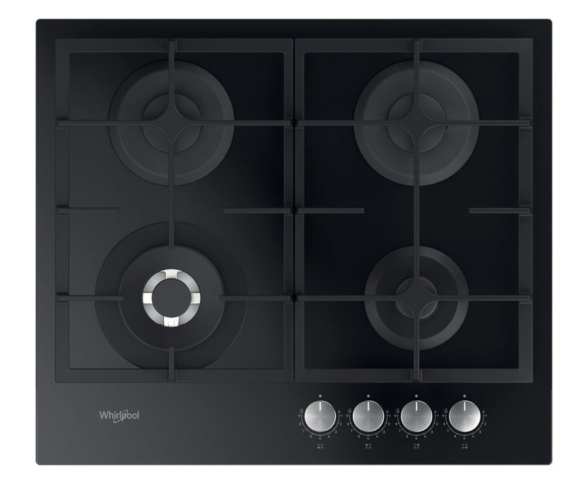 Whirlpool AKTL 629/NB1 hob Black Built-in 59 cm Gas 4 zone(s)