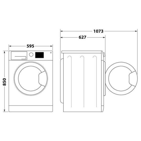 Washing machine WHIRLPOOL FFB 8469 BV EE, 8 kg, 1400 rpm, 6th SENSE