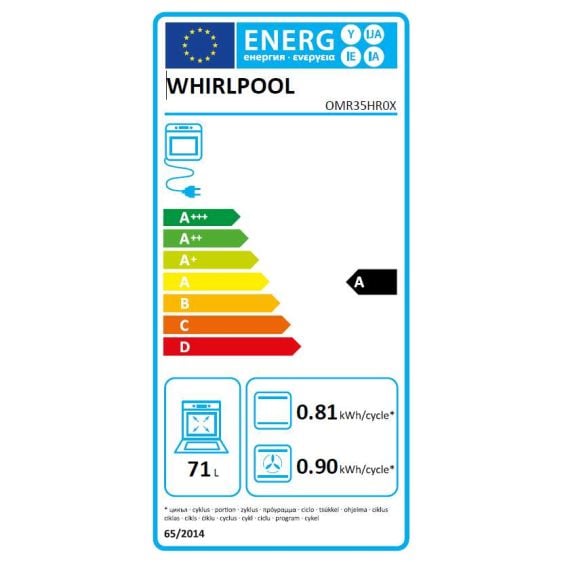 Built-in oven WHIRLPOOL OMR35HR0X